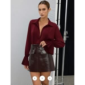 Copied - NWT Commense Pleated Bell Sleeve Shirt Sz M